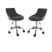 ROLLING ADJUSTABLE SWIVEL STOOL - CHAIR W/WHEELS -MASSAGE/TATTOO- MARS-SET OF 2