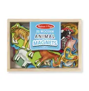 Melissa & Doug Magnetic Learning - 20 Wooden Animal Magnets