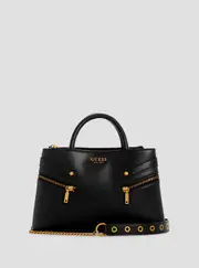 GUESS Black Trissa Girlfriend Satchel Bag