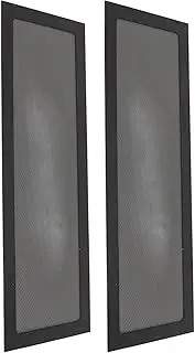 120 X 360mm PC Case Dust Mesh Filter, 2Pcs Magnetic Frame PC Fan Dust Filter, Fine Mesh Computer Fan Filter Grills, Computer Cooler Fan Dust Filter for Computer PC Case (Black)