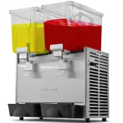 POLYCOOL 24L Commercial Twin Tank Refrigerated Juice Dispenser, Quality Donper Compressor, Beverage, Drink, for Restaurants, Cafes