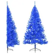 NNEVL Artificial Half Christmas Tree with Stand Blue 210 cm PVC