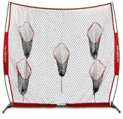 PowerNet Football QB Pass Accuracy Trainer 8x8 Portable Net w/ 5 Target Pockets