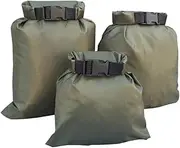 [SUPVOX] 3Pcs Dry Bag for Camping Boating Kayaking Rafting Fishing Lightweight Durable Army Green Storage for Outdoor Adventures