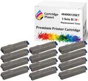 3 Sets BCMY Compatible Toner Cartridge for OKI 46490612 46490611 46490610 46490609 (7,000/6,000(BK/CMY) Pages) for OKI C532 C532dn MC563 MC563dn MC573 MC573dn