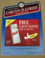 Carlton cigarettes free Carlton lighter advertising w/redemption coupons