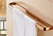 Wall-Mounted Polished Rose Gold Brass Bathroom Single Towel Bar Towel Rack Bathroom Accessories Towel bar