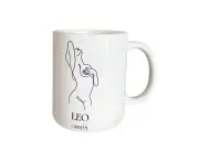 Culturesse She Is Leo Zodiac Ceramic Muse Mug Coffee/Tea Drink Cup White/Black