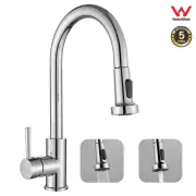 Decaura Kitchen Mixer Tap Pull Out 2-Mode 360° Swivel Sink Laundry Faucet Chrome