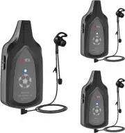 3 User Football Soccer Judge Referee Mesh Bluetooth Intercom Headset Headphone
