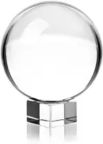 【日本代購】MERRYNINE 水晶球 攝影 60毫米 無色透明 水晶球 帶底座 風水商品 室內裝飾 禮物