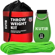 Kutir Throw Weight and Line Kit with Storage Bag 600D Pouch, 150 Foot Polyethylene Easter Rope for Arborists, Suitable for Tree Climbing, High Limb Throwing