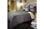Maddox Charcoal Quilt Cover Set by Bianca