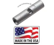 (100) Non-Insulated Seamless Butt Splice Wire Connector 16-14 AWG Made in USA