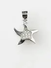 Cubic Zirconia Star Fish RHODIUM Plated SOLID 925 SILVER Barrier Reef Pendant