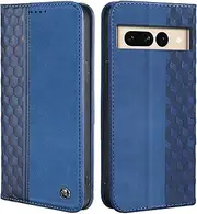 CXTCASE Case for Google Pixel 7 Pro, Shockproof PU Leather Flip Folio Cover with Card Slots, Magnetic Wallet Case for Google Pixel 7 Pro, Blue