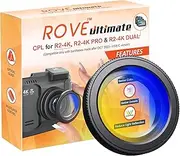 ROVE Ultimate CPL Filter, Anti-Glare Circular Polarizer Lens for ROVE R2-4K, R2-4K PRO, and R2-4K Dual Dash Cam Models