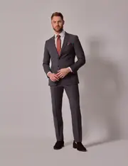 Hawes & Curtis Dark Grey Crepe Slim Suit Size: One Size