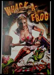 Harley Quinn Whack-A-Frog ART PRINT ~ Signed GREG HORN 13"x19"