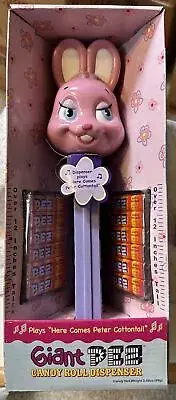 Giant PEZ Peter Cottontail Rabbit MUSICAL Easter Bunny 2008 New SEALED m52a