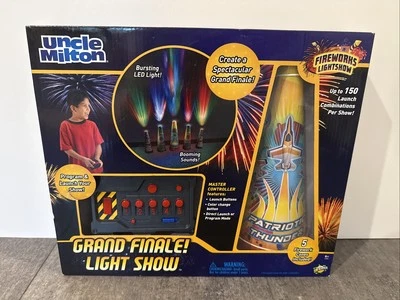 NEW Uncle Milton Grand Finale Light Show Fireworks Cone Set With Controller