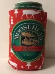 Moosehead Lager 12 oz Koozie Cooler Bottle / Can ELK ~ ONE (1) NEW & Free Ship.