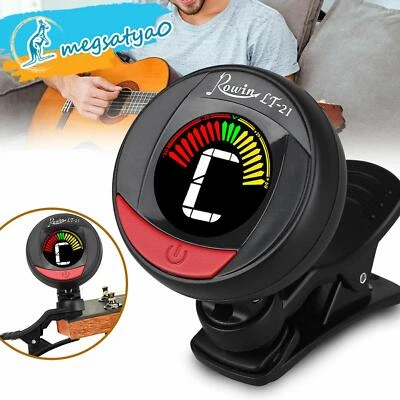 Chromatic LCD Clip-on Acoustic Electric Guitar Bass Ukulele Banjo Violin Tuner