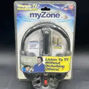 New My Zone Wireless TV Headphones Transmits to 100 FT As Seen On TV