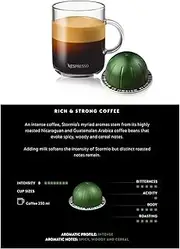[Nespresso] Coffee 50 Pods Compatible with VERTUOLINE Vertuo Line Machines Espresso Flavored Capsules Light/Medium/Dark Roast (All Flavors) (50 Stormio (Woody Cereal))