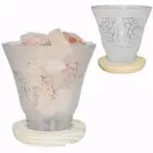 Crystal Wonderland Himalayan Pink Salt Stones Glass Lamp - Frosted Lotus