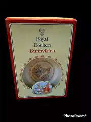 New In Open Box Royal Doulton Bunnykins Christening Plate & Cup
