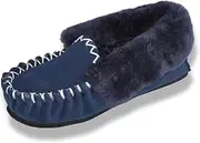 [Generic] Men's Australian Made Premium Soft Sheepskin Moccasins, Classic Thin Sole, Size 13 US
