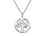 Kids Sterling Silver Tree of Life Pendant Necklace