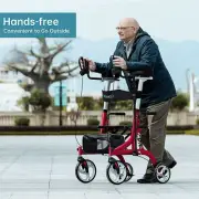 Deluxe Medical OEM ELENKER Upright Rollator Walker Stand Up Rolling Mobility Red