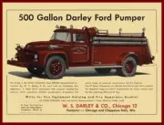 1956 Darley Fire Apparatus New Metal Sign: Forest River Fire Department Truck