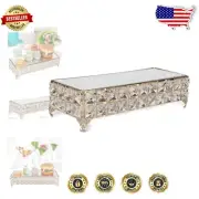 Elegant Gold Plated Cake Stand: 11.8" Rectangular Display for Any Occasion