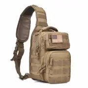 Tactical Sling Backpack Rover Shoulder Sling Pack (Brown)
