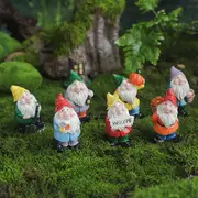 Mini Resin Dwarf Gnome Statue for Table and Garden Ornaments Miniature Gnomes Ornaments