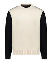 two-tone ribbed jumper S Nude