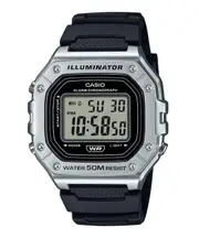 Casio Illuminator Digital Alarm Chronograph Backlight W-218HM-7AV Mens Watch 50M