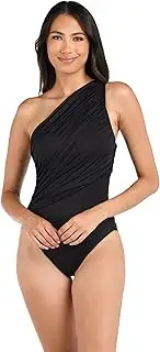 [La Blanca] Shirred One Shoulder One Piece Swimsuit
