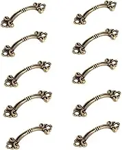 10Pcs Small Brass Decorative Jewelry Box Chest Drawer Cabinet Knob Pull Handle