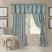Elrene Home Fashions Mia Jacquard Scroll Blackout Window Curtain Panel, 52 x 84
