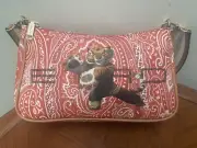 Etro Mini Kung Fu Panda Handbag Red Paisley Made in Italy