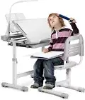 Rengue Kids Desk and Chair Set Height Adjustable School Study Desk and Chair wit