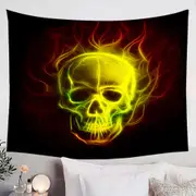 Thrilling Electric Skull Tapestry