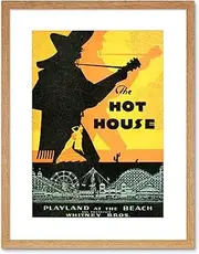 Ad Hot House San Francisco Playland Beach Music Dance Framed Wall Art Print