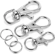 Keychain Key Chain Rings Clipsbulk (80PCS), Swivel Lanyard Snap Hooks (Small X 2