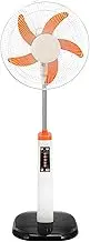Portable Pedestal Fan Solar Fans with Remote Control, Floor Fan,16 Inch Outdoor Oscillating Fan; Night Light and USB Port；for Bedroom, Home, Office and Warehouse, Factory, Outdoor use