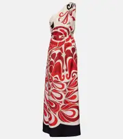 [La DoubleJ] La DoubleJ Roy Phoenix silk twill maxi dress UK 6 multicoloured
